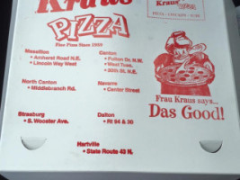 Kraus Pizza Strasburg menu