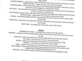 Lone Tree Tavern menu