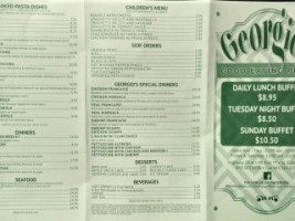 Georgio's Ii Pizza Family menu