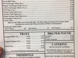 Lexington Style Trimmings menu