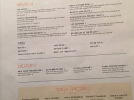 Nautilus Tavern menu