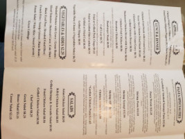 Baccailis Cafe menu