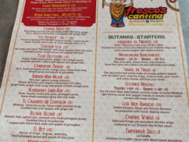 Fresco's Cantina menu