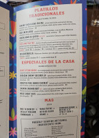 Dos Caminos menu