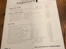 Osteria Bigolaro menu