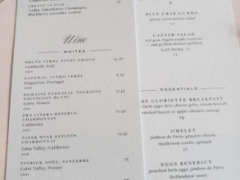 The Gloriette menu