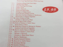 China Moon menu