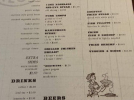 Blue Moon Saloon menu