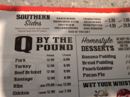 Willie Jewell's Old School -b-q menu