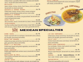 Los Dos Compadres menu