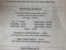 Carter's Camp menu