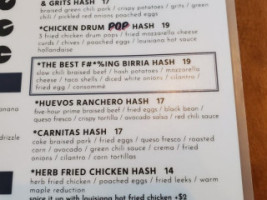 Hash Kitchen Gainey Ranch menu