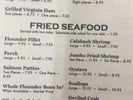 Tex's Fish Camp menu