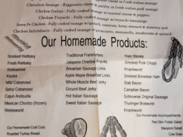 Quaker Creek Store menu