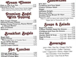 Bagel Tree Cafe Bakeshop menu