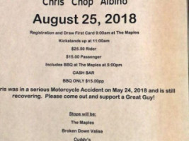 Maples Biker menu