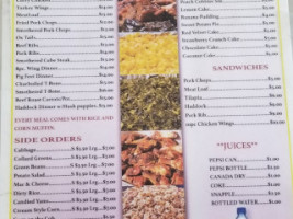 Tangie's Kitchen menu