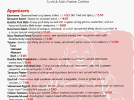 Buddha Belly Sushi menu