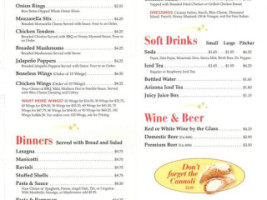 Sal's Pizza menu