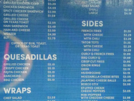 Dairy Deal menu