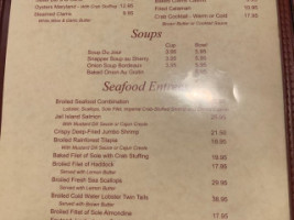 Henry's Salt Of The Sea menu