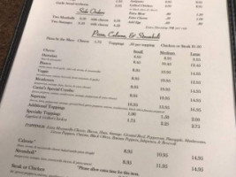 Carini's Italian menu