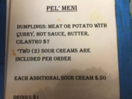 Pel'meni menu