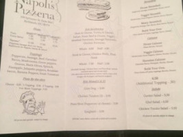 Napoli's Pizzeria menu