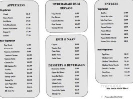 Biryani City menu