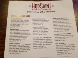 Hopsaint Brewing Co menu