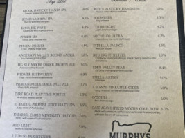 Murphy's On The River menu