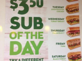 Subway menu