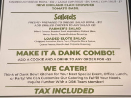 Dank Bowl Kitchen menu