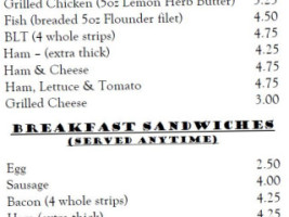 Kearney's Drive-in menu