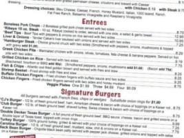 Cj's Olde Towne menu