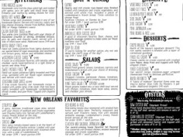 North Of The Bayou menu