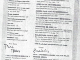 El Cafetal menu