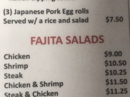 Señor Changs menu