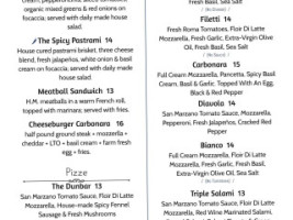 Bistro Di Bufala menu