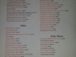 Dad's -b-que menu