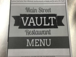 Main Street Vault menu