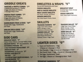 Traxside Cafe menu