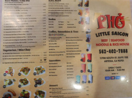 Pho Jackie menu