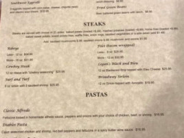 Broadway Steakhouse menu