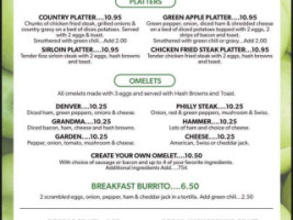 Green Apple Cafe menu