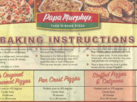 Papa Murphy 's Take 'n ' Bake menu