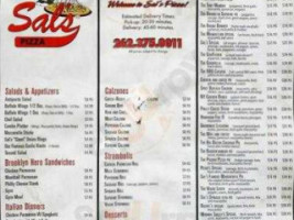 Sal Pizza menu