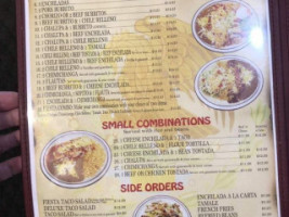 La Fiesta Mexican menu