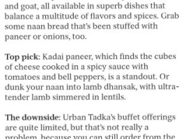 Urban Tadka menu