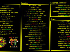 New Mexico Burrito Company menu